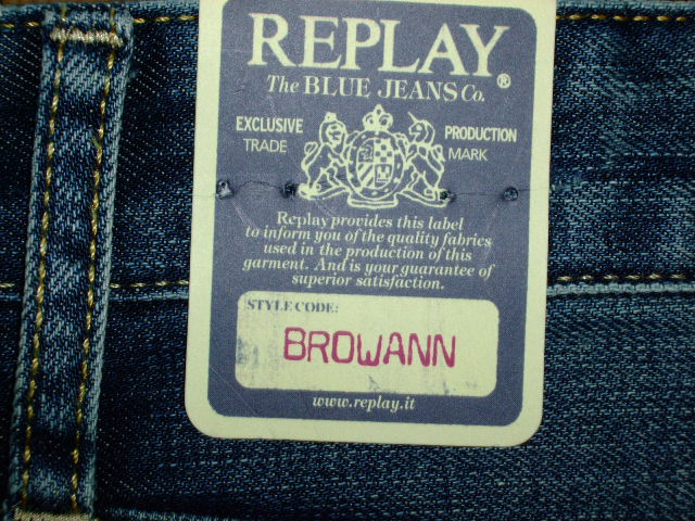 REPLAY BROWANN M980 RELAXED MENS JEANS 118 850 BLUE DENIM